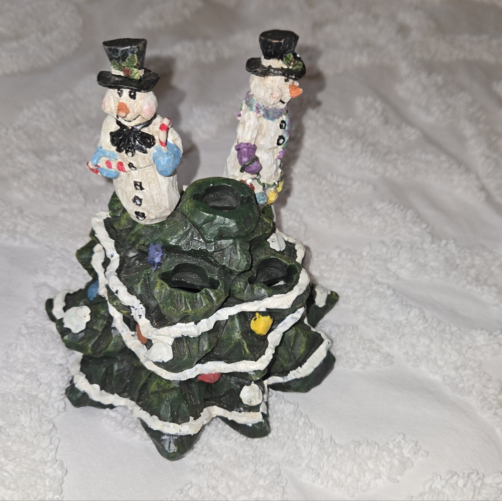 Snowman Cheese Spreaders Set with Christmas Tree Holder Christmas Holiday Winter - Picture 3 of 8
